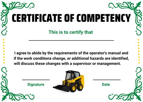 Verification of Competency for a Skid St